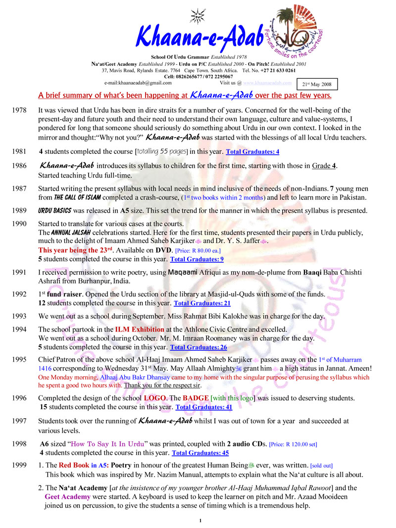 History of Khaana-e-Adab
